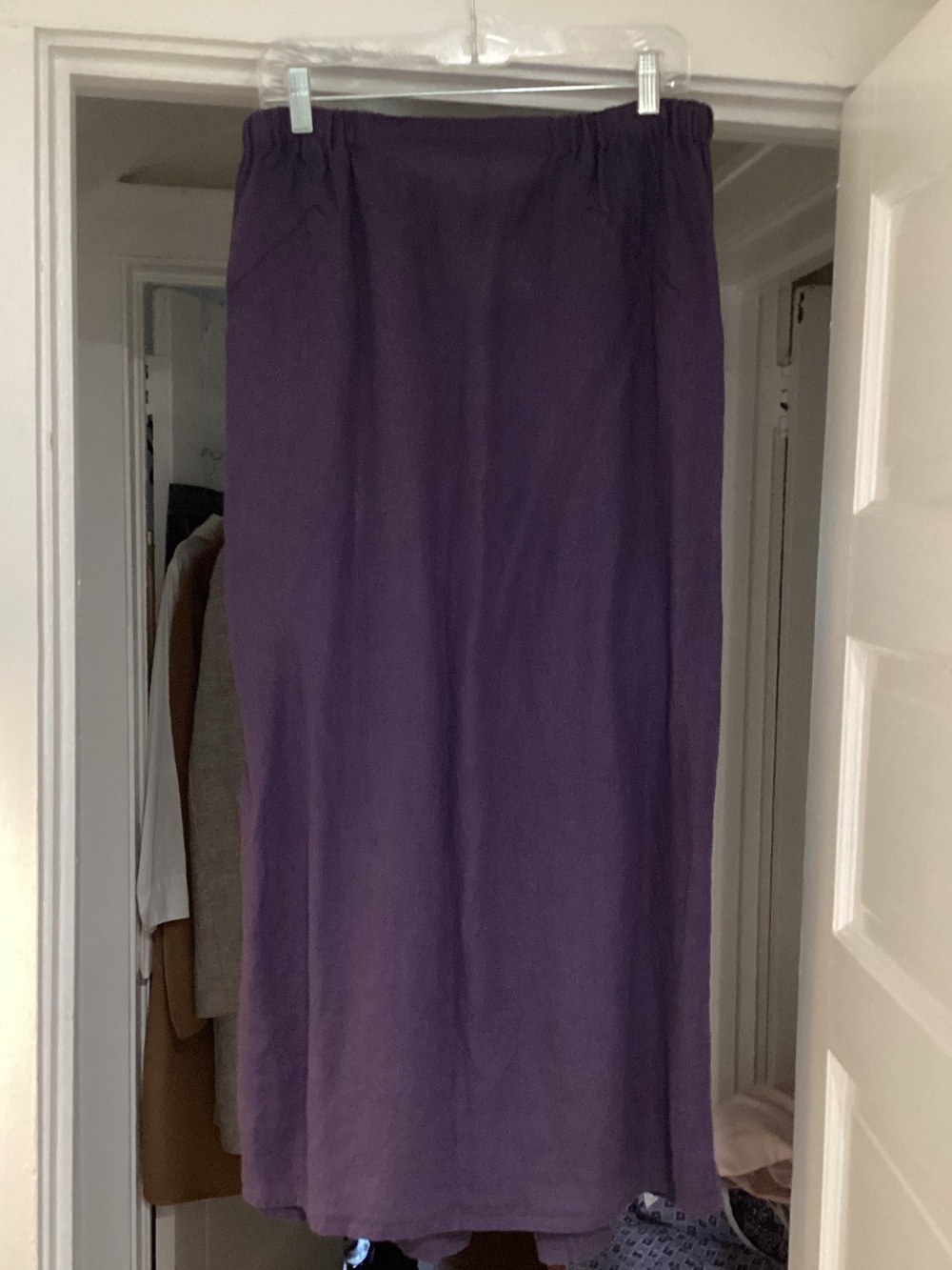 Flax Purple Maxi Skirt - Straight Silhouette
